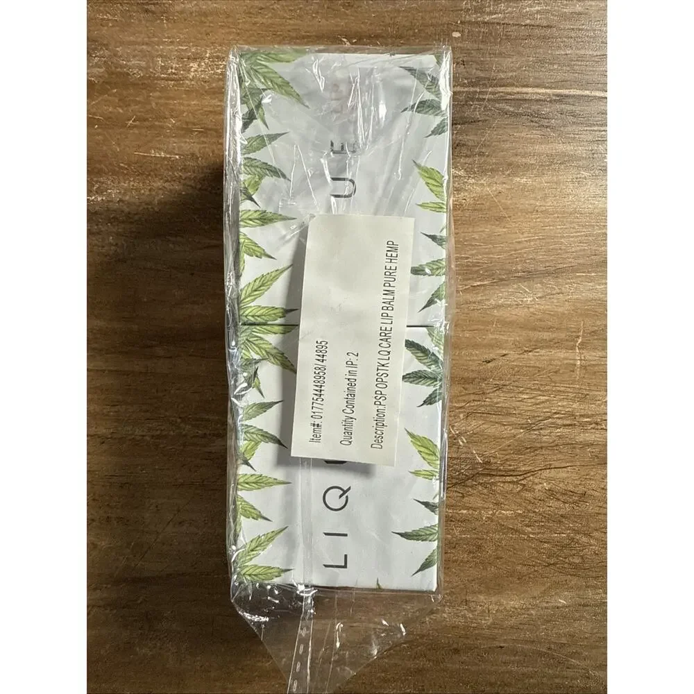 New Lique Lip Care Hemp Oil Lip Balm 2Pk Cruelty Free- Women Owned - Natural